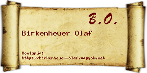 Birkenheuer Olaf névjegykártya